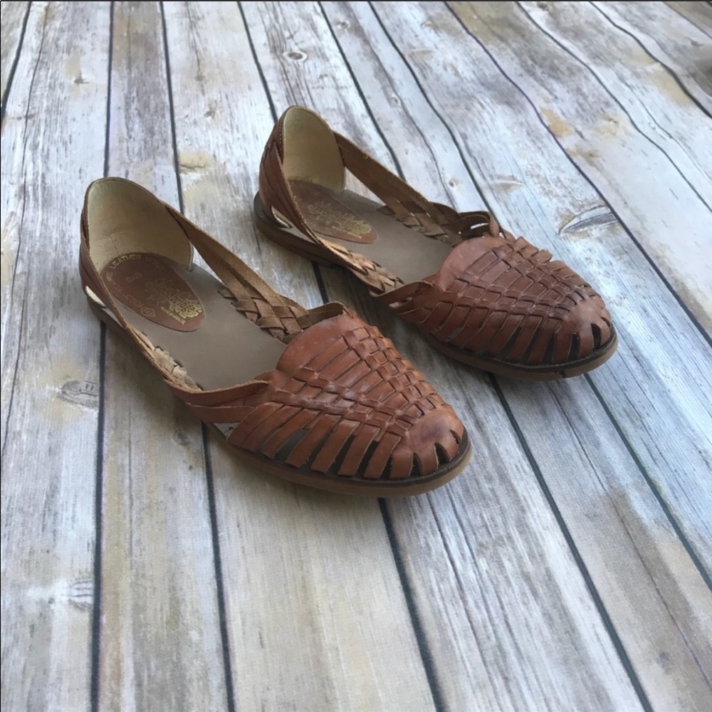Woodbridge Vintage Woven Brazilian Leather Flats